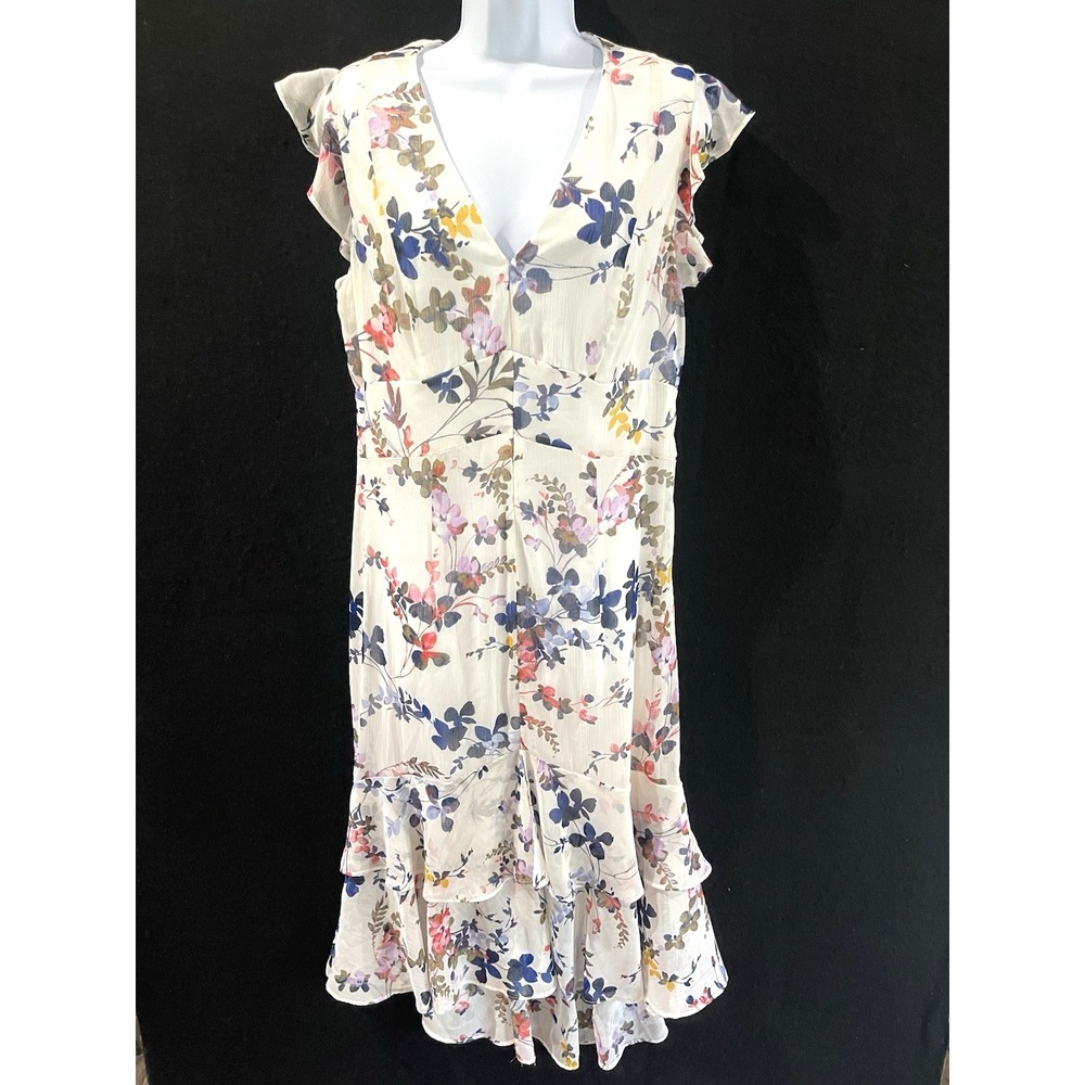 Harper Rose Fairy Coquette Babydoll Tiered Ruffle Floral Midi Dress Size 12